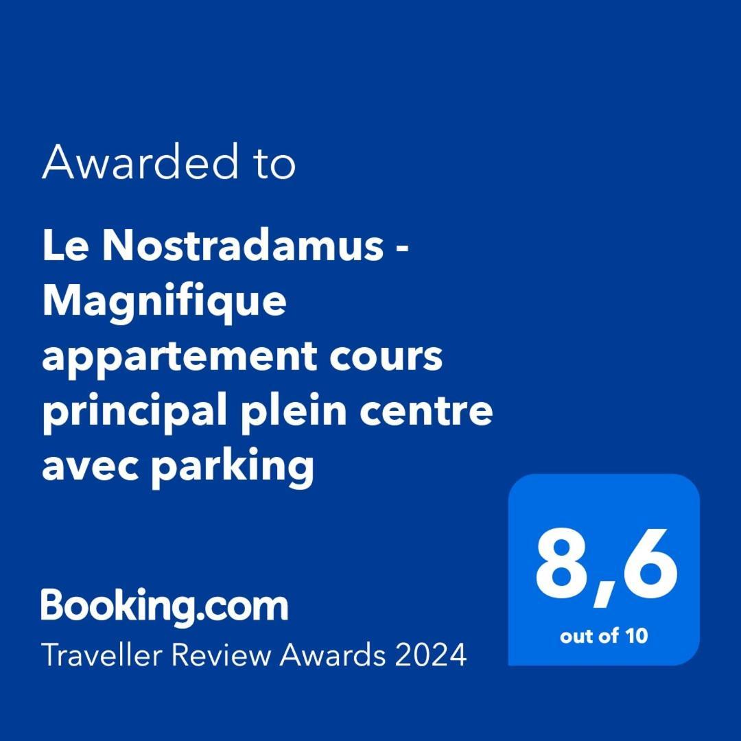 Le Nostradamus - Magnifique Appartement Cours Principal Plein Centre Avec Parking 살롱드프로방스 외부 사진